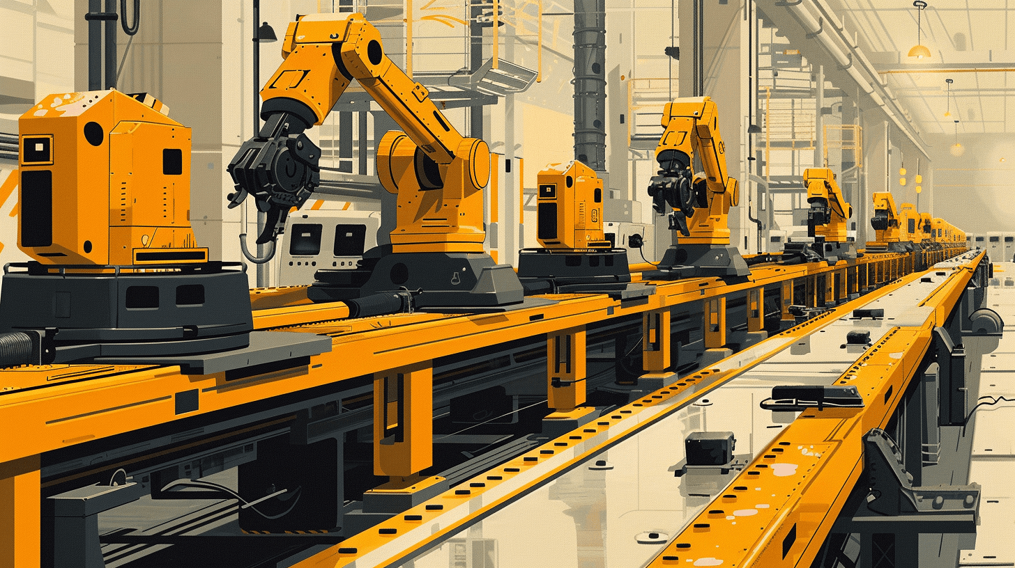 промышленные роботы, визуализация