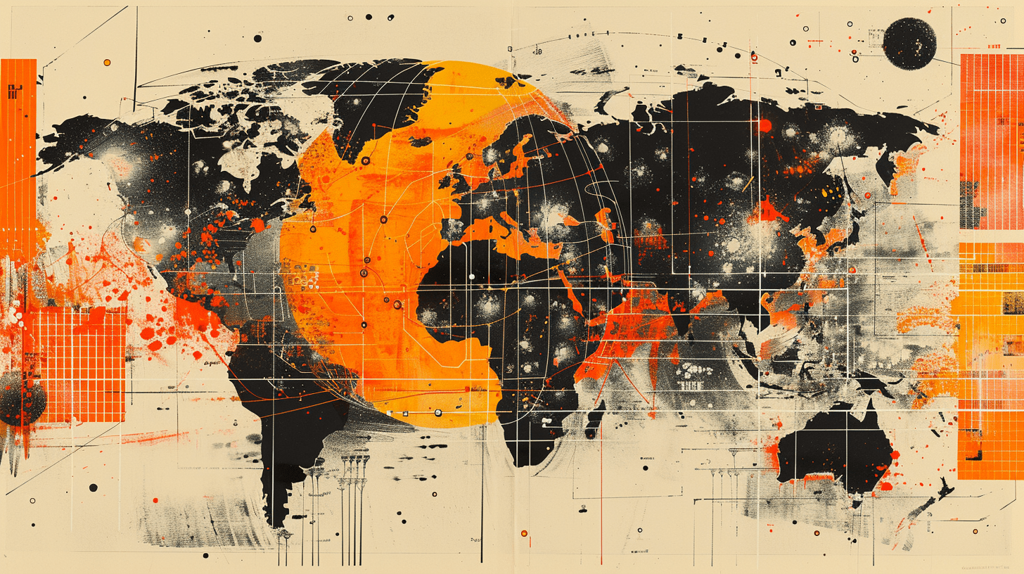 карта мира, абстракция
